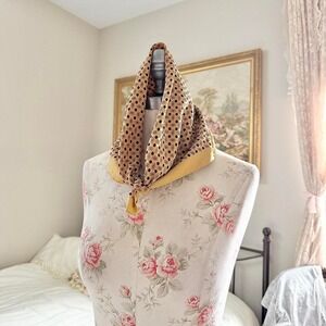 70s gold geometric scarf square bandana style